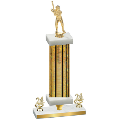 Premium Single Gold Glacier Year Baseball Trophy