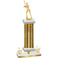 Premium Single Gold Glacier Second Place Softball Trophy