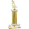 Premium Single Gold Carbon Fiber First Place Football Trophy