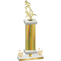 Premium Single Gold Carbon Fiber Second Place Football Trophy