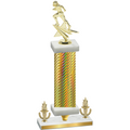 Premium Single Gold Carbon Fiber Victory Football Trophy