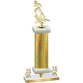 Premium Single Gold Carbon Fiber Year Football Trophy