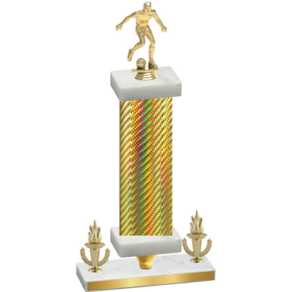 Premium Single Gold Carbon Fiber Victory Soccer Trophy