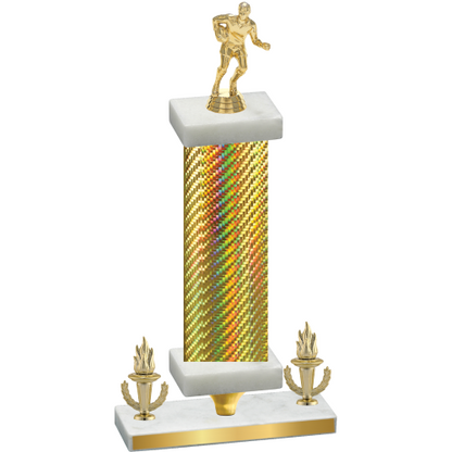 Premium Single Gold Carbon Fiber Victory Rugby Trophy