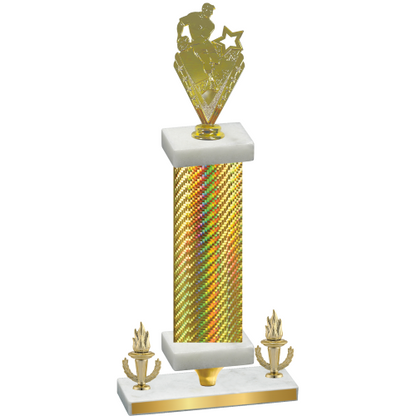 Premium Single Gold Carbon Fiber Victory Rugby Trophy