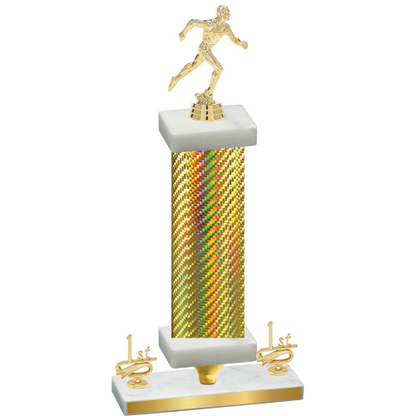 Premium Single Gold Carbon Fiber First Place Running Trophy