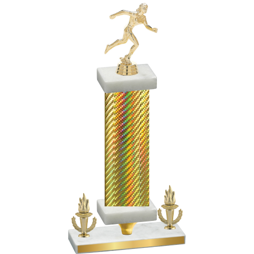 Premium Single Gold Carbon Fiber Victory Running Trophy