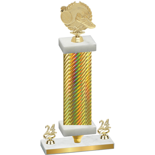 Premium Single Gold Carbon Fiber Year Running Trophy