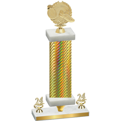 Premium Single Gold Carbon Fiber Year Running Trophy