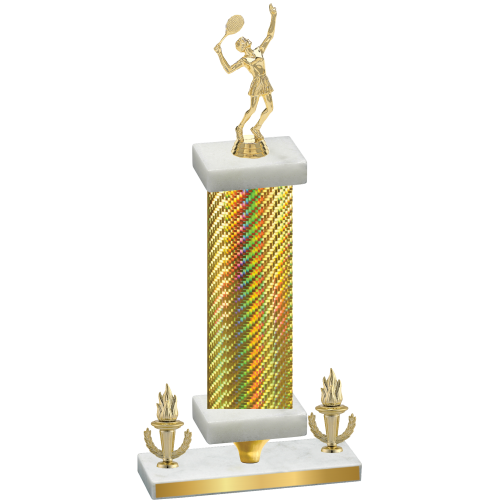 Premium Single Gold Carbon Fiber Victory Tennis Trophy