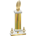 Premium Single Gold Carbon Fiber Victory Football Trophy