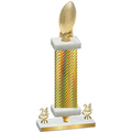 Premium Single Gold Carbon Fiber Year Football Trophy