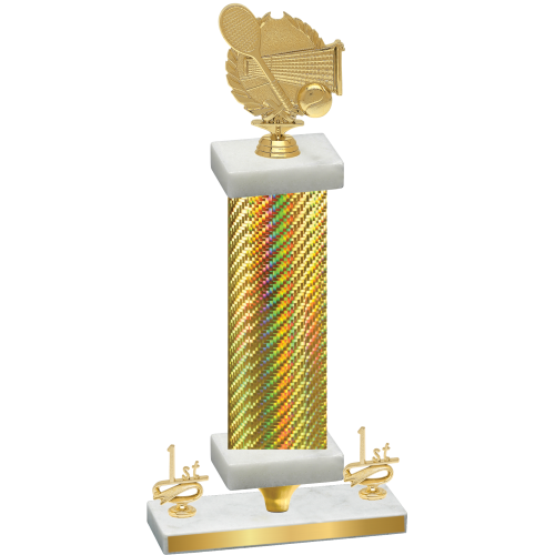 Premium Single Gold Carbon Fiber First Place Tennis Trophy