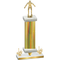 Premium Single Gold Carbon Fiber First Place Wrestling Trophy