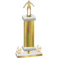 Premium Single Gold Carbon Fiber Fourth Place Wrestling Trophy