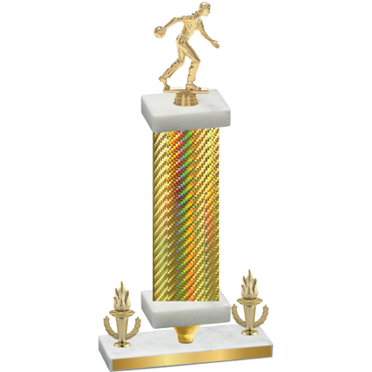 Premium Single Gold Carbon Fiber Victory Bowling Trophy