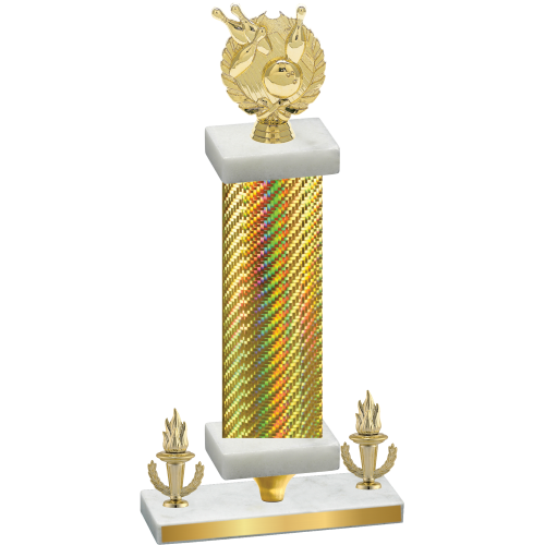 Premium Single Gold Carbon Fiber Victory Bowling Trophy