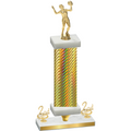 Premium Single Gold Carbon Fiber Second Place Volleyball Trophy