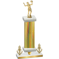 Premium Single Gold Carbon Fiber Victory Volleyball Trophy