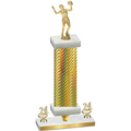 Premium Single Gold Carbon Fiber Year Volleyball Trophy