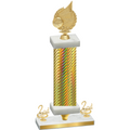 Premium Single Gold Carbon Fiber Second Place Volleyball Trophy
