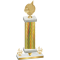Premium Single Gold Carbon Fiber Fourth Place Volleyball Trophy