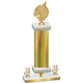 Premium Single Gold Carbon Fiber Year Volleyball Trophy