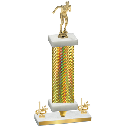 Premium Single Gold Carbon Fiber First Place Swimming Trophy