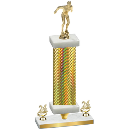 Premium Single Gold Carbon Fiber Year Swimming Trophy