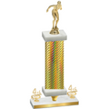 Premium Single Gold Carbon Fiber Fourth Place Tennis Trophy