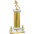 Premium Single Gold Carbon Fiber Victory Football Trophy