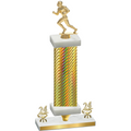 Premium Single Gold Carbon Fiber Year Football Trophy