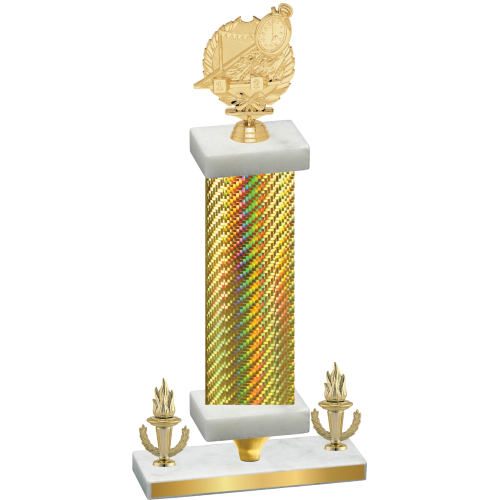 Premium Single Gold Carbon Fiber Victory Swimming Trophy