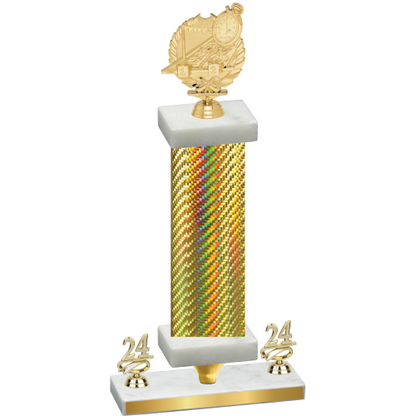 Premium Single Gold Carbon Fiber Year Swimming Trophy