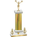 Premium Single Gold Carbon Fiber Victory Cheerleading Trophy