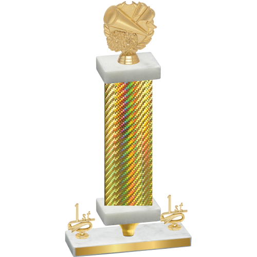 Premium Single Gold Carbon Fiber First Place Cheerleading Trophy