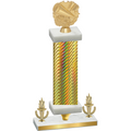 Premium Single Gold Carbon Fiber Victory Cheerleading Trophy