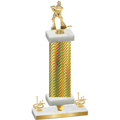 Premium Single Gold Carbon Fiber First Place Hockey Trophy