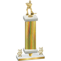Premium Single Gold Carbon Fiber Year Hockey Trophy