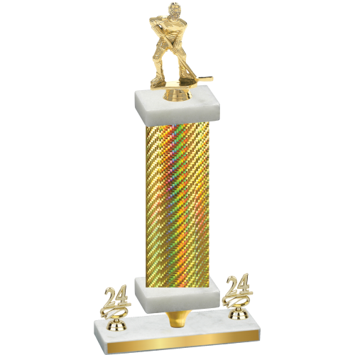 Premium Single Gold Carbon Fiber Year Hockey Trophy