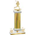 Premium Single Gold Carbon Fiber Second Place Lacrosse Trophy