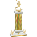 Premium Single Gold Carbon Fiber Fourth Place Lacrosse Trophy