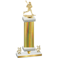 Premium Single Gold Carbon Fiber Year Lacrosse Trophy
