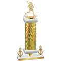 Premium Single Gold Carbon Fiber Victory Lacrosse Trophy
