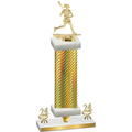 Premium Single Gold Carbon Fiber Year Lacrosse Trophy