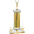 Premium Single Gold Carbon Fiber Second Place Victory Trophy