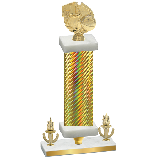 Premium Single Gold Carbon Fiber Victory Basketball Trophy
