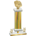 Premium Single Gold Carbon Fiber Year Basketball Trophy