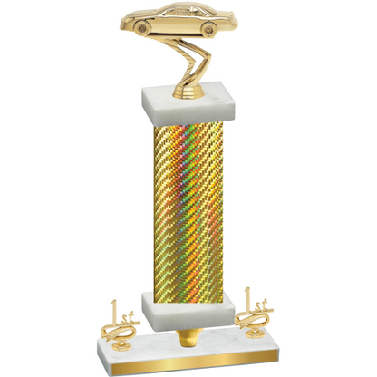 Premium Single Gold Carbon Fiber First Place Cars Trophy