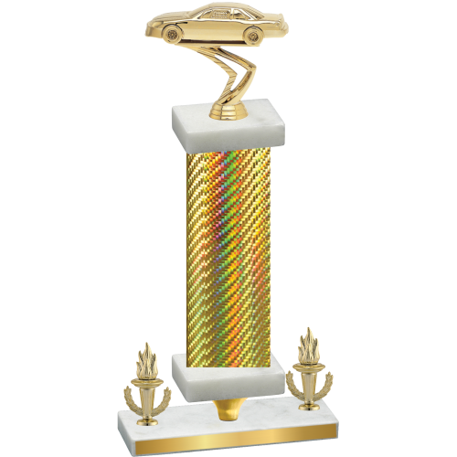 Premium Single Gold Carbon Fiber Victory Cars Trophy